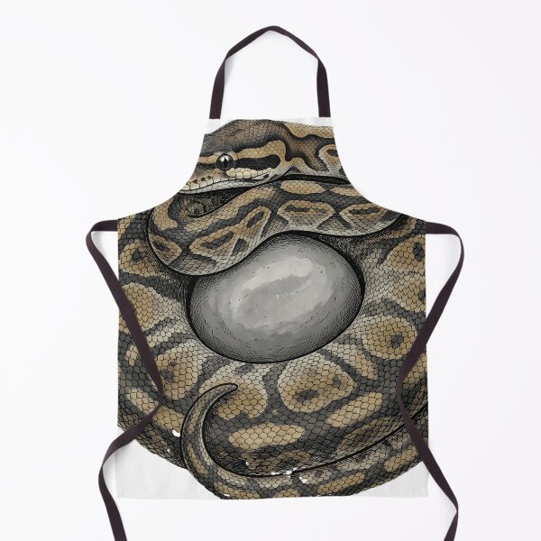 Item preview, Vintage Naturalist Ball Python Coiled Around a Pebble — Antique Reptile Art designed and sold by Catch333.