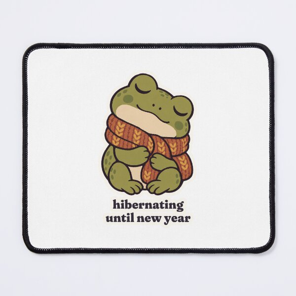 Item preview, Sleepy Christmas Frog Hibernating Until New Year designed and sold by OuqCreations.