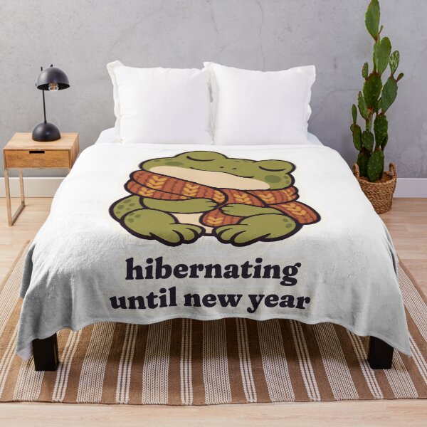 Item preview, Sleepy Christmas Frog Hibernating Until New Year designed and sold by OuqCreations.