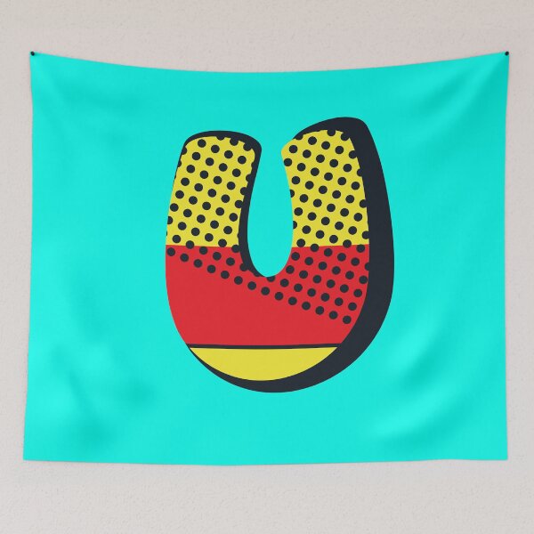 Item preview, Pop Art Letter U - Initial design of the Letter U designed and sold by Fun Funky Designs.