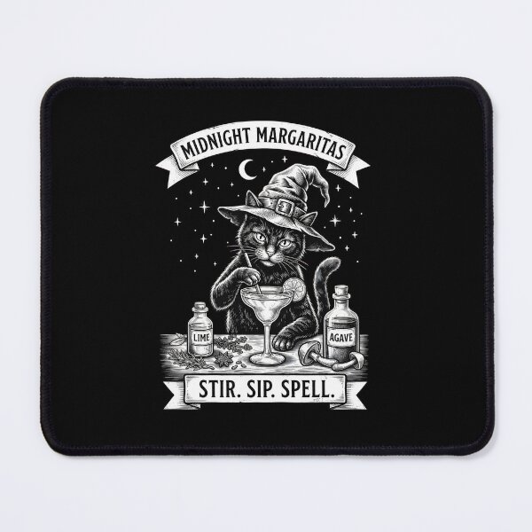 Item preview, Witch Cat Stirring Midnight Margarita Magical Potion designed and sold by GiaoCalonas.