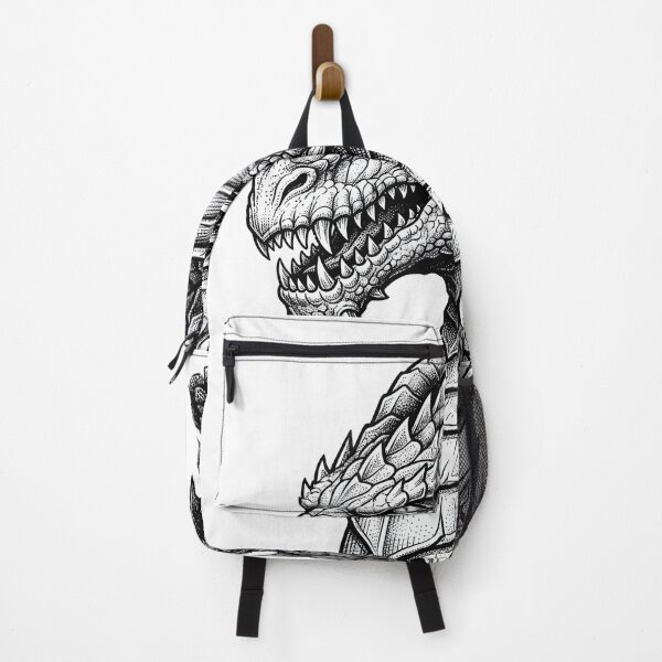 Item preview, Fierce Dragon Head Side Profile Dotwork Tattoo Art designed and sold by DragonSerpent Ink.