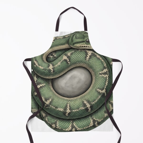 Item preview, Vintage Naturalist Emerald Tree Boa on a Pebble — Antique Reptile Art designed and sold by Catch333.