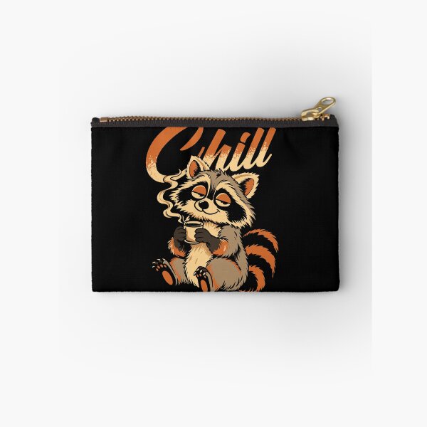 Item preview, Chill Raccoon Coffee Lover Retro Cartoon Animal Illustration designed and sold by phsycartwork.