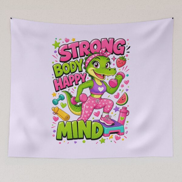 Item preview, Strong Body Happy Mind Workout designed and sold by Rosie's Wildflower Boutique.