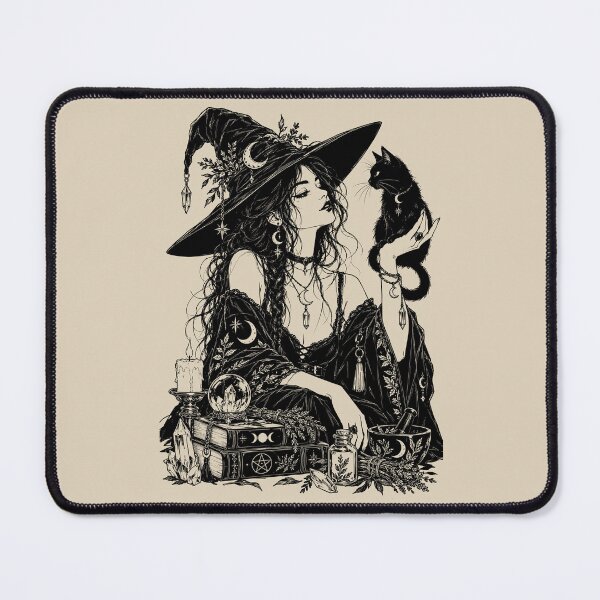 Item preview, Enchanting Witch and Her Cat designed and sold by bapupa.