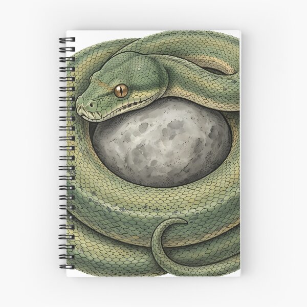 Item preview, Vintage Naturalist Green Tree Python on a Pebble — Antique Reptile Print designed and sold by Catch333.