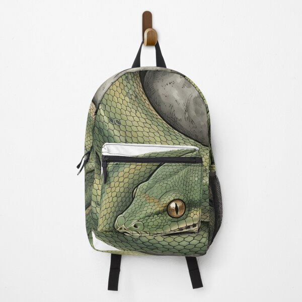 Item preview, Vintage Naturalist Green Tree Python on a Pebble — Antique Reptile Print designed and sold by Catch333.