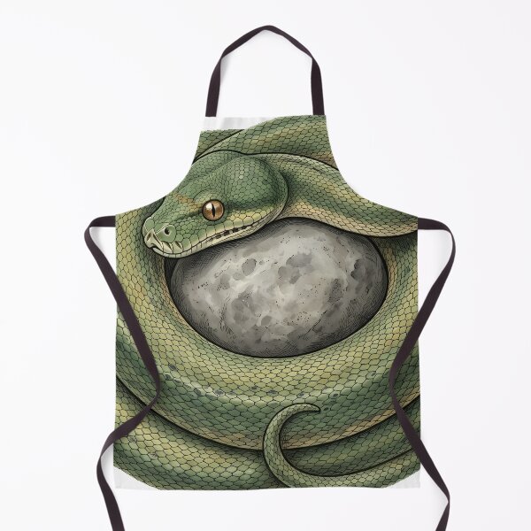Item preview, Vintage Naturalist Green Tree Python on a Pebble — Antique Reptile Print designed and sold by Catch333.