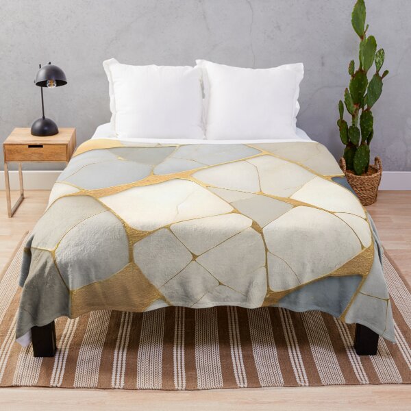 Item preview, Kintsugi Gold Veins Abstract Marble Pattern designed and sold by Sybille-Yates.