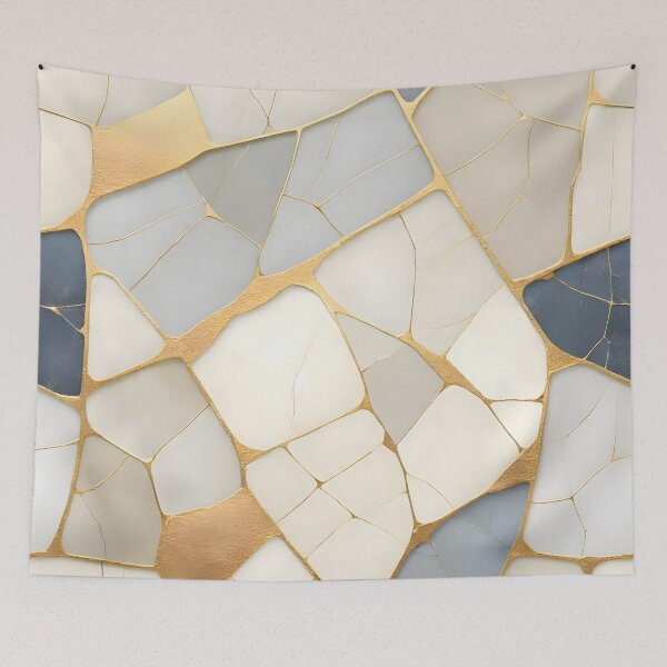 Item preview, Kintsugi Gold Veins Abstract Marble Pattern designed and sold by Sybille-Yates.