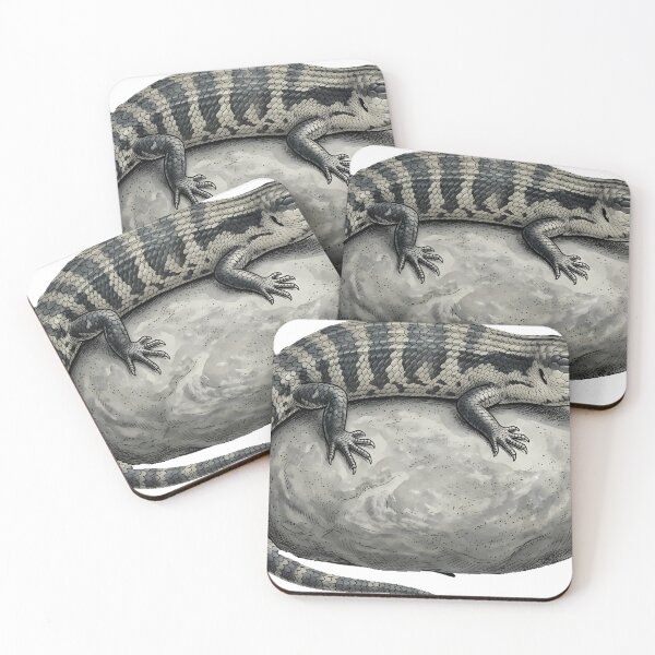 Item preview, Vintage Naturalist Blue Tongued Skink on a Pebble — Antique Reptile Art designed and sold by Catch333.