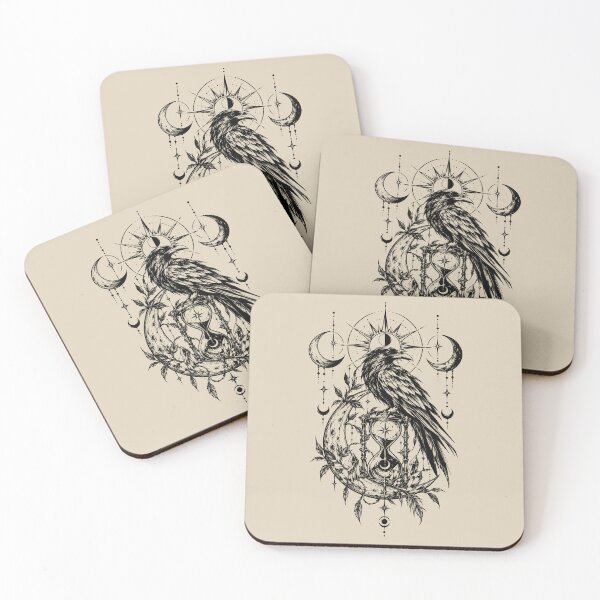 Item preview, Mystical Raven and Celestial Hourglass designed and sold by bapupa.