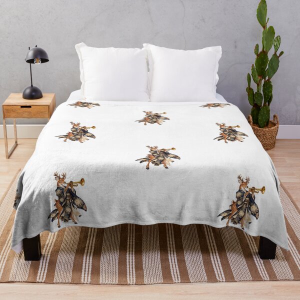 Item preview, Sika Deer Trumpeter in a Floral Kimono designed and sold by Mono.fi Studios.
