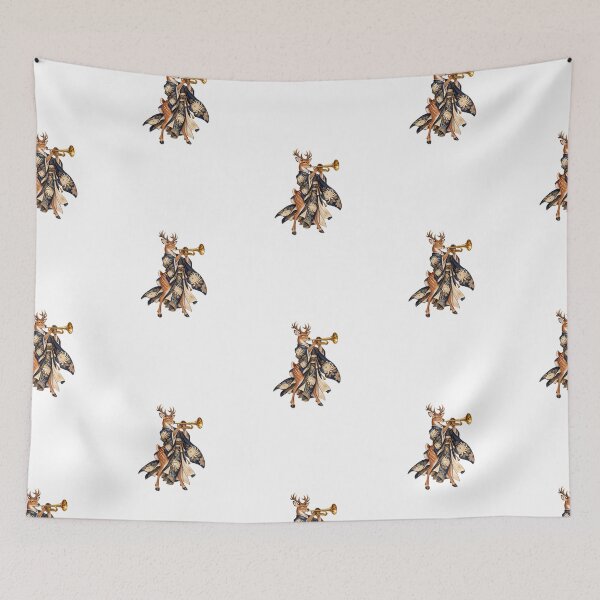 Item preview, Sika Deer Trumpeter in a Floral Kimono designed and sold by Mono.fi Studios.