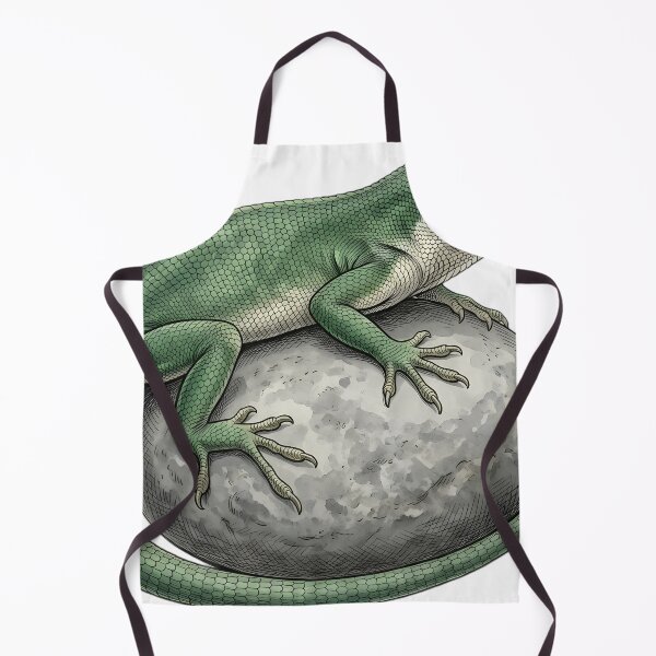 Item preview, Vintage Naturalist Green Anole on a Pebble — Antique Reptile Print designed and sold by Catch333.