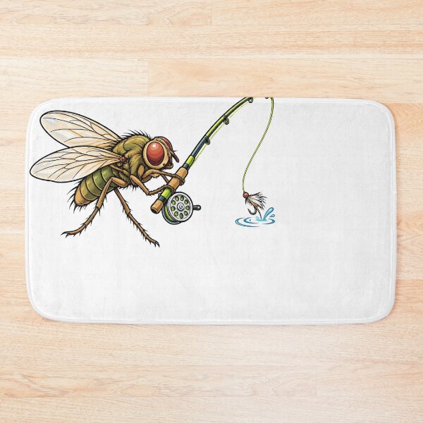 Item preview, Funny Fly Fishing Insect Angler With Rod and Reel designed and sold by stmpdwrld.