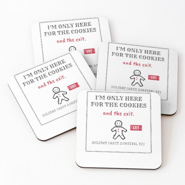Item preview, Only Here for the Cookies and the Exit Christmas Party designed and sold by violetteskyart-vioart.