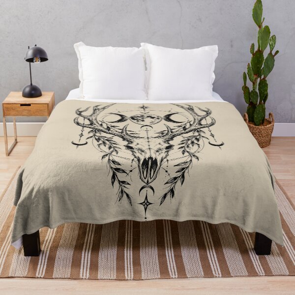 Item preview, Mystical Stag Skull Moon Emblem designed and sold by bapupa.