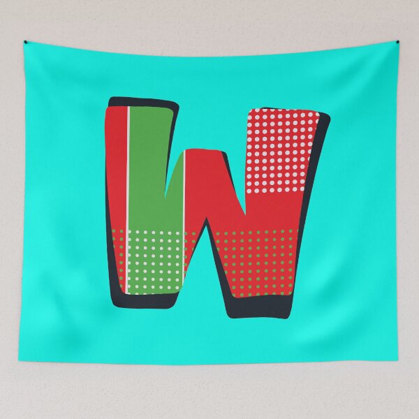 Item preview, Pop Art Letter W - Initial design of the Letter W designed and sold by Fun Funky Designs.