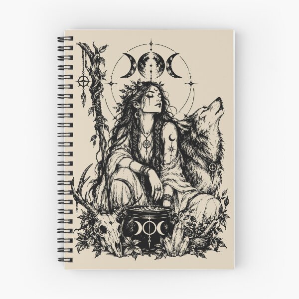 Item preview, Mystical Witch and Wolf Ritual Portrait designed and sold by bapupa.