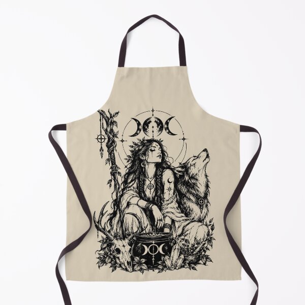 Item preview, Mystical Witch and Wolf Ritual Portrait designed and sold by bapupa.