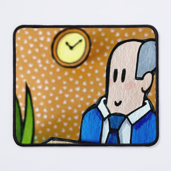 Item preview, Bald Businessman Blue Suit Desk Office Clock designed and sold by ManilStuck237.