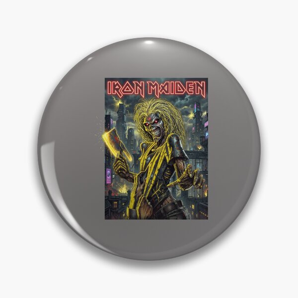 Item preview, Iron Maiden Eddie Hammer City Night Illust-33 designed and sold by DivinesHassler.