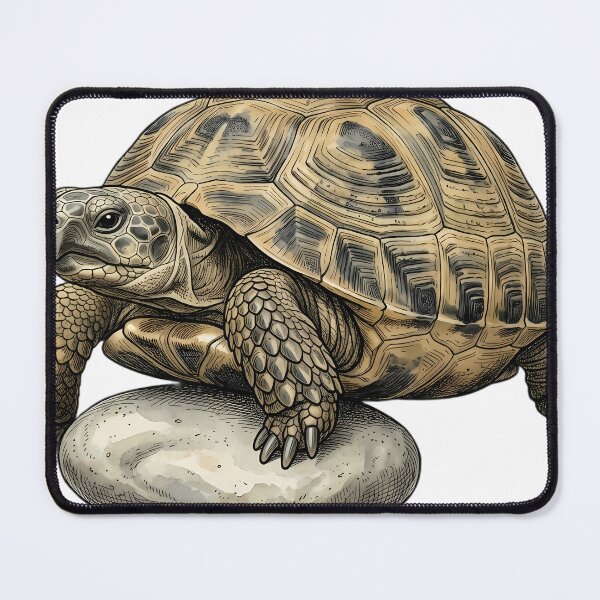 Item preview, Vintage Naturalist Russian Tortoise on a Pebble — Antique Tortoise Art designed and sold by Catch333.