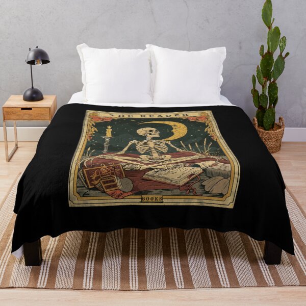 Item preview, The Reader Tarot Skeleton Reading Book Lover designed and sold by yarnell-press.