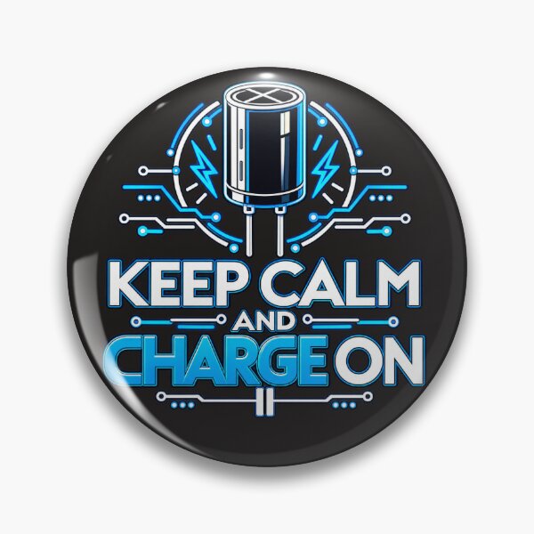 Item preview, Keep Calm and Charge On – Funny Capacitor Electrical Engineering Circuit Design designed and sold by Fullmoon2021.