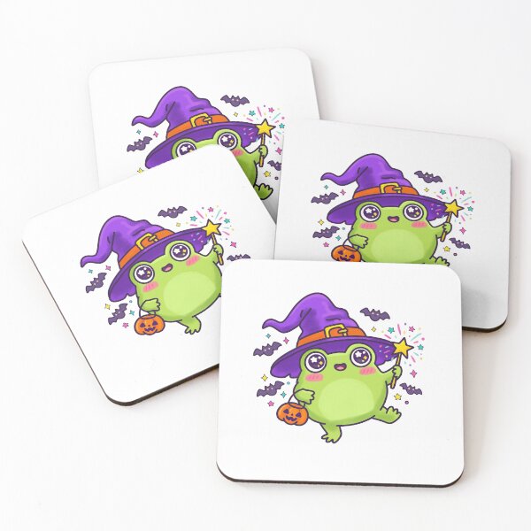 Item preview, Cute Kawaii Halloween Witch Frog with Magic Wand designed and sold by indbright.