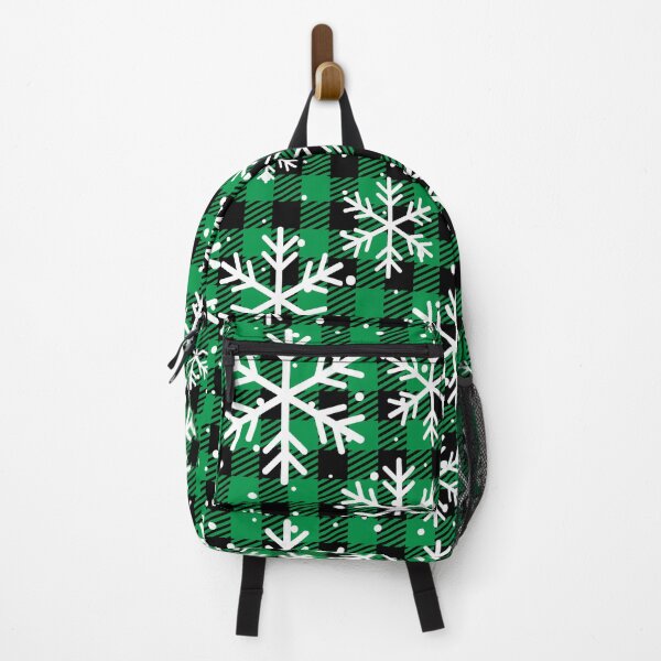 Item preview, Green Buffalo Plaid Snowflakes Christmas Pattern designed and sold by violetteskyart-vioart.