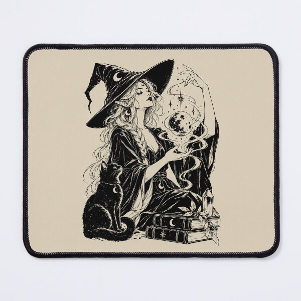 Item preview, Moonlit Witch and Her Cat designed and sold by bapupa.