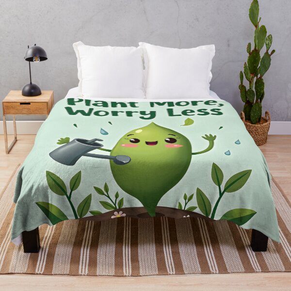 Item preview, Plant More, Worry Less - Eco-Friendly Cartoon designed and sold by nhk999.