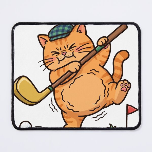 Item preview, Golfer Cat Wild Swing designed and sold by Dlvznbm.