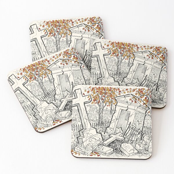 Item preview, Autumnal Cemetery Print: The Bureaucratic Necropolis designed and sold by FreiherrPK.