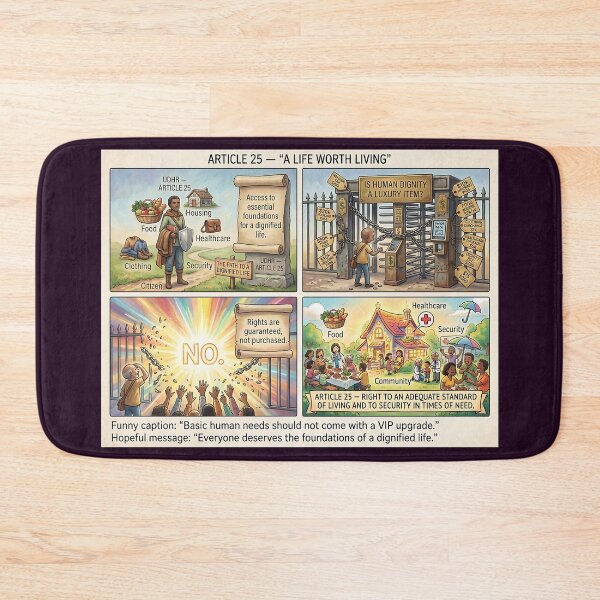 Item preview, Article 25: Basic needs for a dignified life designed and sold by Mianku | Für das Leben.