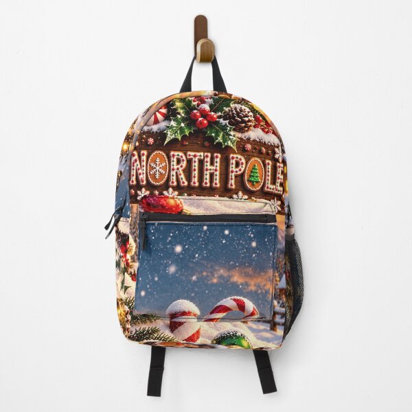 Item preview, North Pole Christmas Sign – Gingerbread Candy Cane Winter Wonderland designed and sold by Art-spree.