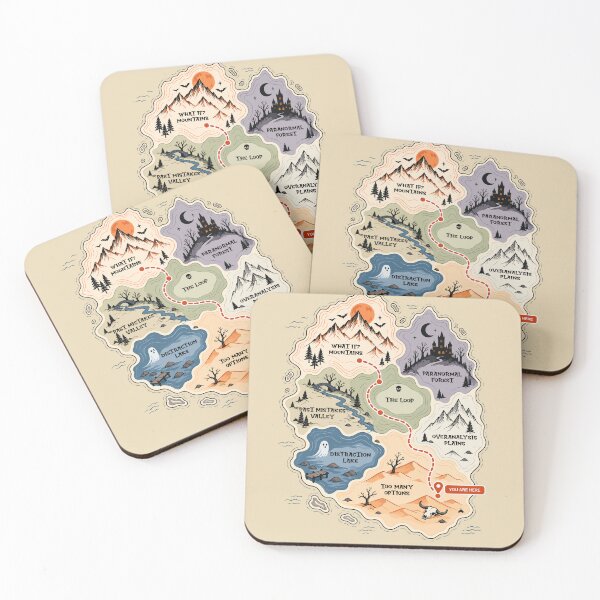 Item preview, The Atlas of the Haunted Mind – Spooky Fantasy Map for Overthinkers designed and sold by alijun.