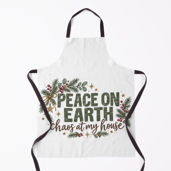 Item preview, Peace Earth Christmas Chaos House Quotes Funny Sarcastic Bookish Reading Distressed designed and sold by BancaJone.