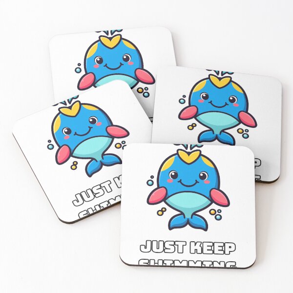 Item preview, Just Keep Swimming - Cute Whale Motivation designed and sold by Wonderland Graphics.