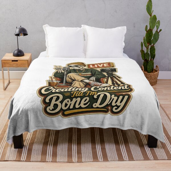 Item preview, Creating Content Till Im Bone Dry Skeleton - Funny Content Creator Podcast Shirt designed and sold by gushtera.