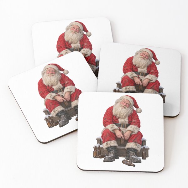 Item preview, Drunk Santa Sat On Snowy Steps designed and sold by MarkColeImaging.