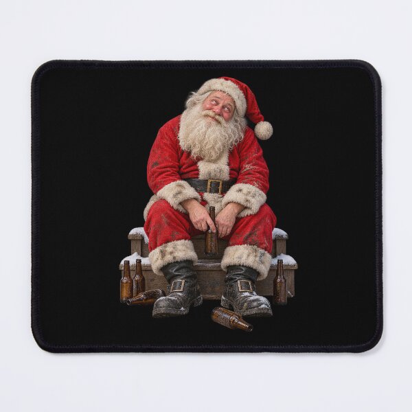 Item preview, Drunk Santa Sat On Snowy Steps designed and sold by MarkColeImaging.