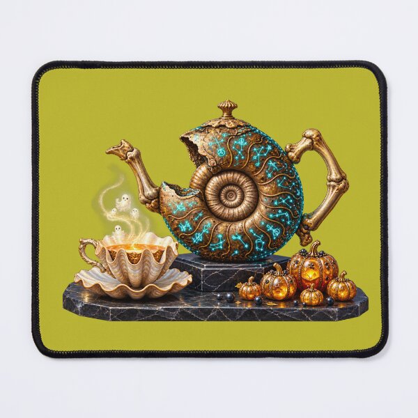 Item preview, The Haunted Halloween Teapot – Ghostly Brew and Spooky Pumpkin Magic designed and sold by NEFERSIGN.