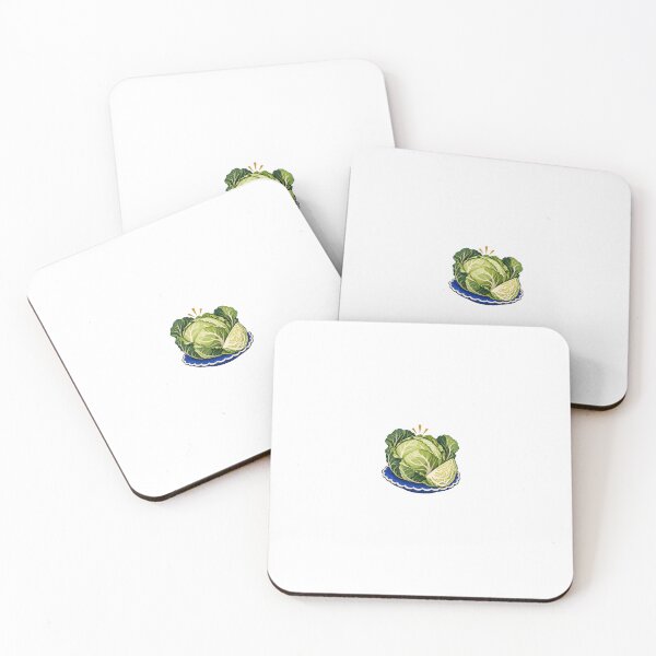 Item preview, Cabbage on a Cobalt Plate - Botanical Kitchen Art designed and sold by ArTo-Wear.