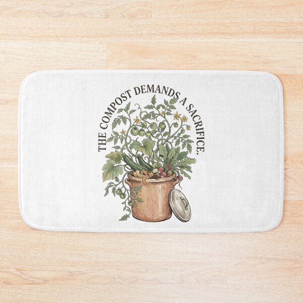Item preview, The Compost Demands a Sacrifice – Funny Cottagecore Botanical Compost Humor Art designed and sold by Luminari Creations.