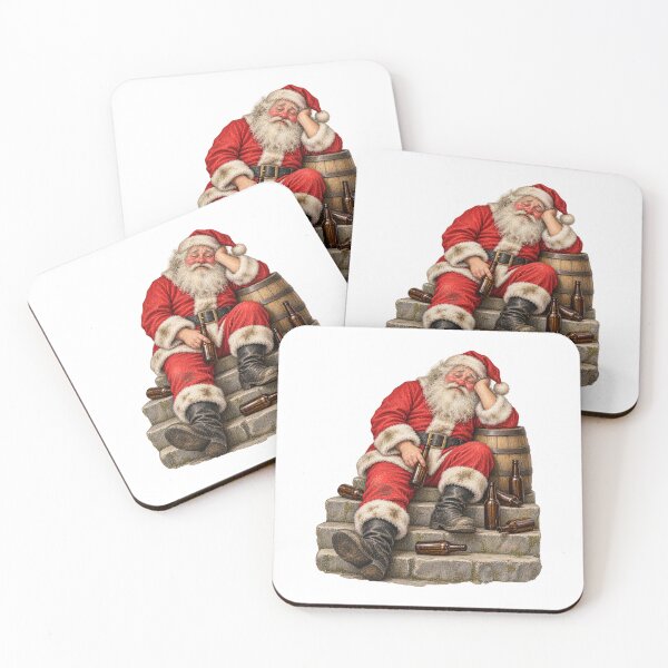 Item preview, Drunk Santa Sat On Pub Steps designed and sold by MarkColeImaging.