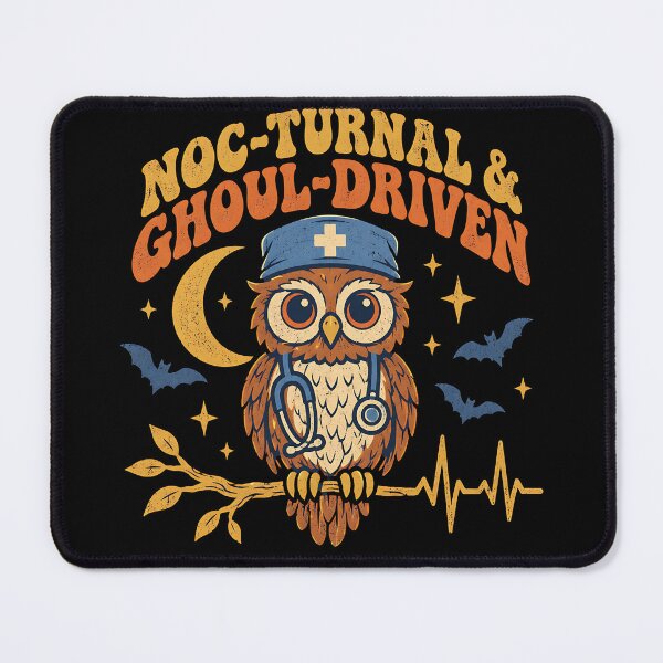 Item preview, Noc Turnal Ghoul Driven Night Shift Nurse Halloween designed and sold by DesignsDominus.
